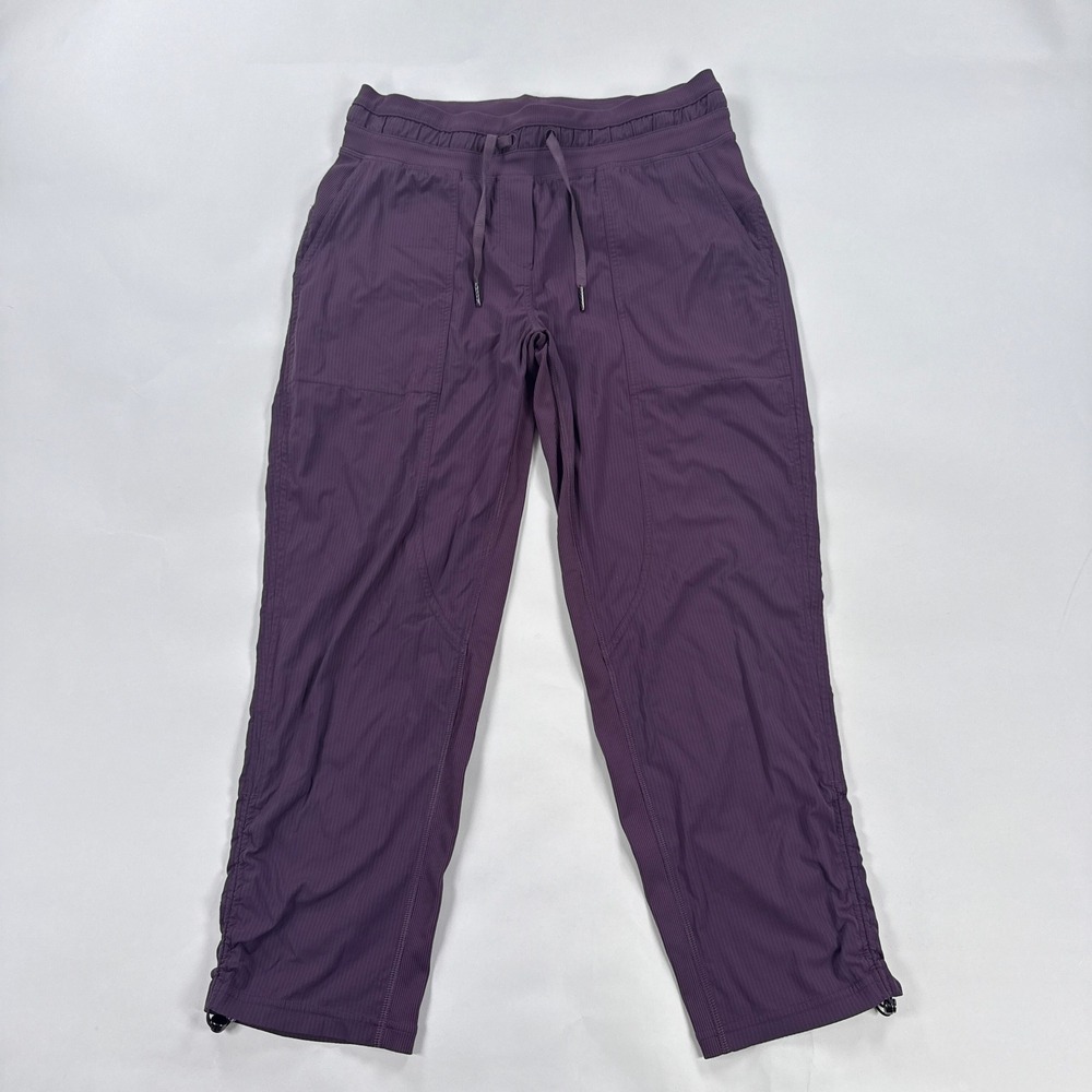 Lululemon Dance Studio Mid Rise Cropped Pants 6 Purple Ash Swift Cinch Hem